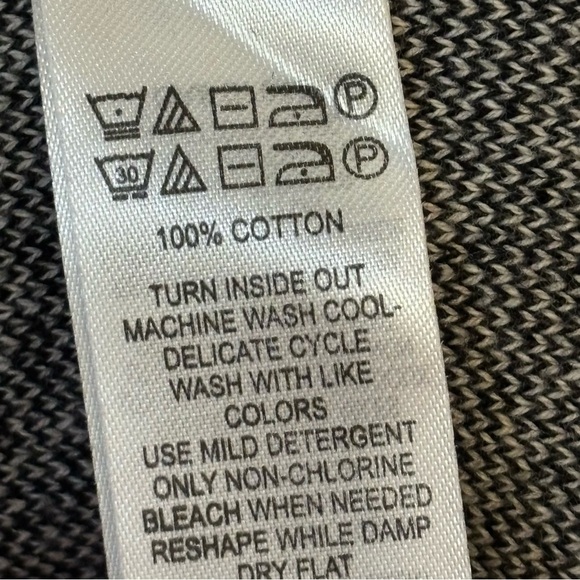 Jessica Simpson Aztec Print Long Open Cardigan Black/Cream Size L Cotton - Picture 10 of 14